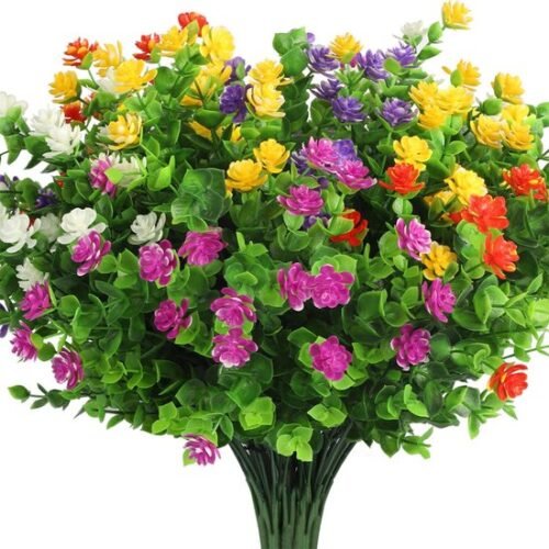 Unyqoos ® Levendige Kunstbloemen Bundel voor Binnen- en Buitendecoratie in Diverse Kleuren