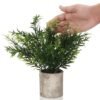 Unyqoos ® Set van Drie Realistische Miniatuur Groene Planten in Decoratieve Potten voor Huis en Kantoor