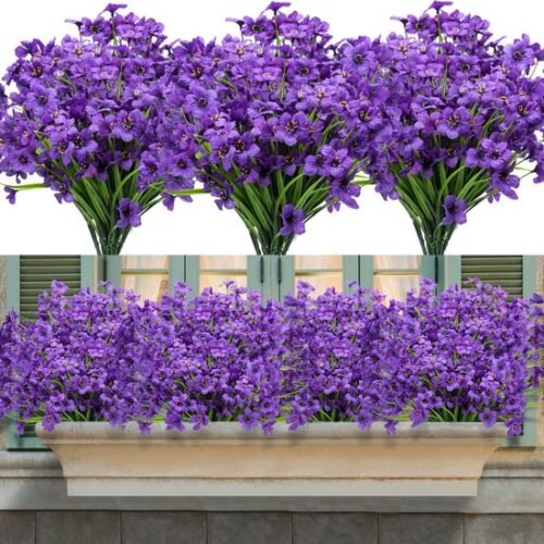 Unyqoos ® Weerbestendige Kunstbloemen voor Balkon en Tuindecoratie - Set van 16 Bundels