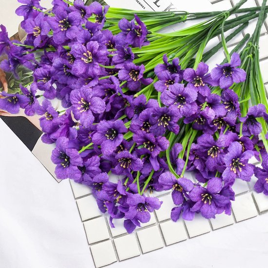 Unyqoos ® Weerbestendige Kunstbloemen voor Balkon en Tuindecoratie - Set van 16 Bundels