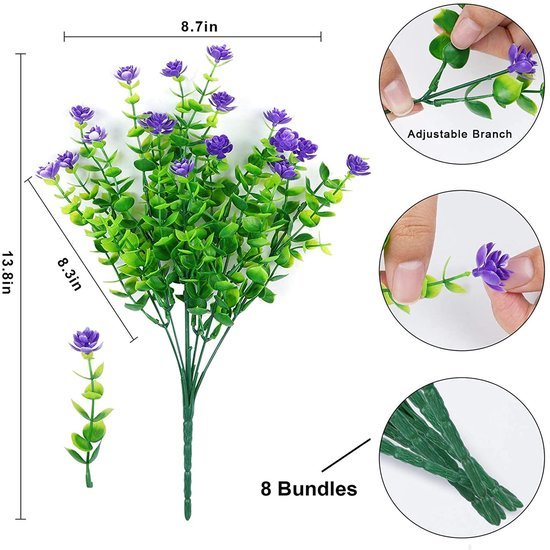 Unyqoos ® Levensechte UV-bestendige Kunstbloemen voor Binnen en Buiten - Perfect voor Decoratie