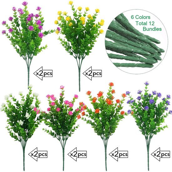 Unyqoos ® Levensechte UV-bestendige Kunstbloemen voor Binnen en Buiten - Perfect voor Decoratie