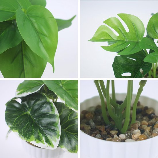 Unyqoos® Verbluffend Realistisch Kunstplantenset Met Drie Stuks Voor Diverse Ruimtes