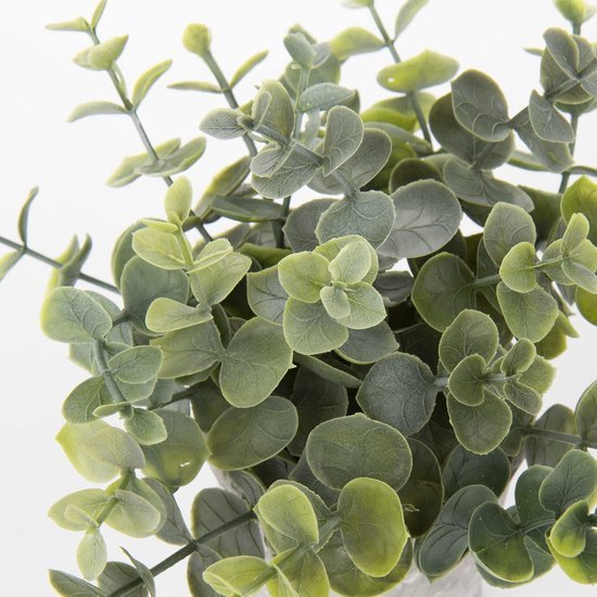 Unyqoos ® Decoratieve Set van Drie Realistische Kunstplanten in Stijlvolle Cementpotten voor Huisdecoratie