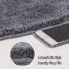 Unyqoos® Halfronde antraciet badmat voor hoekdouche met antislip en wasbare microvezel