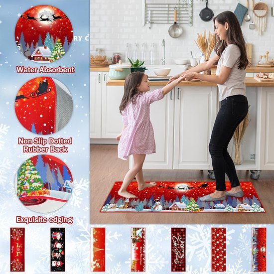 550x550-20516.jpg Unyqoos® Wasbaar kersttapijt met 3D-design voor huis en kantoor decoratie