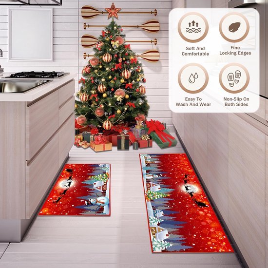 550x550-20517.jpg Unyqoos® Wasbaar kersttapijt met 3D-design voor huis en kantoor decoratie