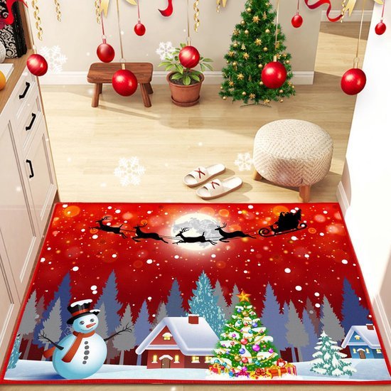 550x550-20520.jpg Unyqoos® Wasbaar kersttapijt met 3D-design voor huis en kantoor decoratie