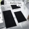 Unyqoos® Zachte Chenille Badmat Set van 3 Stuks met Antislip voor Complete Badkamerervaring