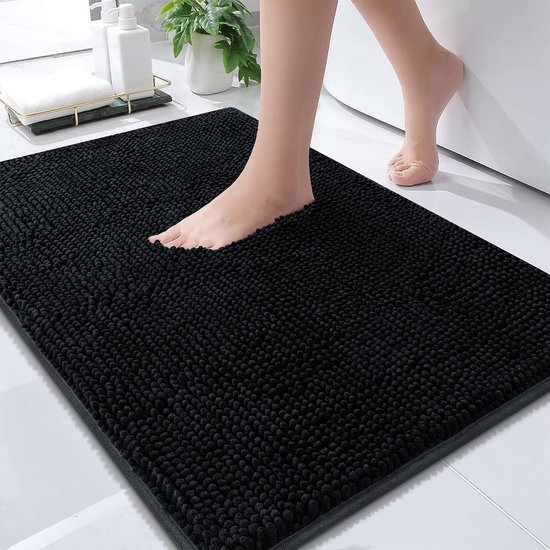 Unyqoos® Zachte Chenille Badmat Set van 3 Stuks met Antislip voor Complete Badkamerervaring