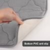 Unyqoos® Grijze badmat van memoryfoam 40x60 cm voor diverse ruimtes in huis
