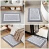 550x550-20572.jpg Unyqoos® Zachte antislip badmat voor badkamer en toilet in lichtgrijs 60x90 cm