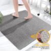 Unyqoos® Grijze antislip douchemat met sneldrogende afvoergaten en zacht comfort