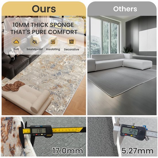 550x550-20588.jpg Unyqoos® Zacht en Wasbaar Geometrisch Vloerkleed voor Woonkamer en Kantoor