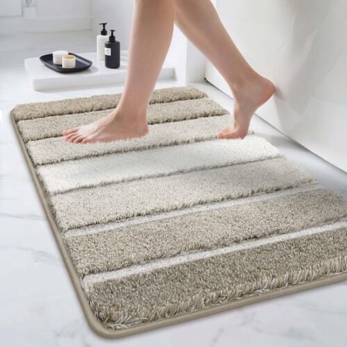 550x550-20595.jpg Unyqoos® Zachte antislip badmat voor badkamer en douche, beige, wasbaar 60x90 cm