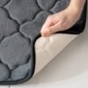 Unyqoos® Zachte en Absorberende Traagschuim Badmat met Antislip voor Badkamer en Woonkamer, 40x60 cm, Zwart