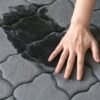 Unyqoos® Zachte en Absorberende Traagschuim Badmat met Antislip voor Badkamer en Woonkamer, 40x60 cm, Zwart