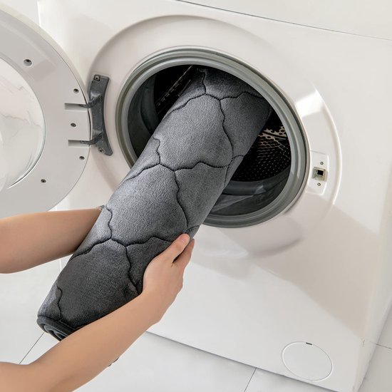 Unyqoos® Zachte en Absorberende Traagschuim Badmat met Antislip voor Badkamer en Woonkamer, 40x60 cm, Zwart
