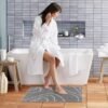 Unyqoos® Grijze antislip douchemat 40x60 cm voor veilig en comfortabel douchen