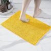 Unyqoos® Antislip Badmat en Douchemat van Zacht Chenille voor Badkamerdecoratie en Comfort, Geel, 40 x 60 cm