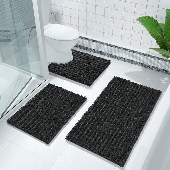 550x550-20631.jpg Unyqoos® Zachte en absorberende badmat van chenille met antislip voor badkamer