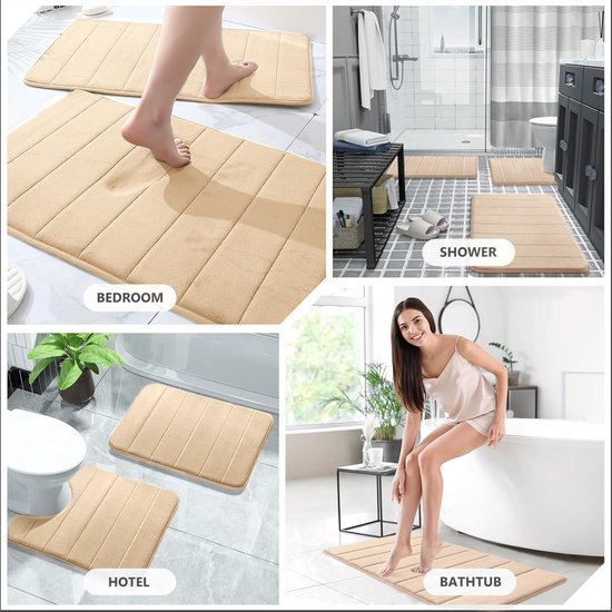 Unyqoos® Comfortabele en waterabsorberende badmat met memory foam voor elke badkamer