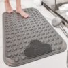 Unyqoos® Grijze antislip douchemat met voetmassage en schimmelbestendigheid voor badkamer