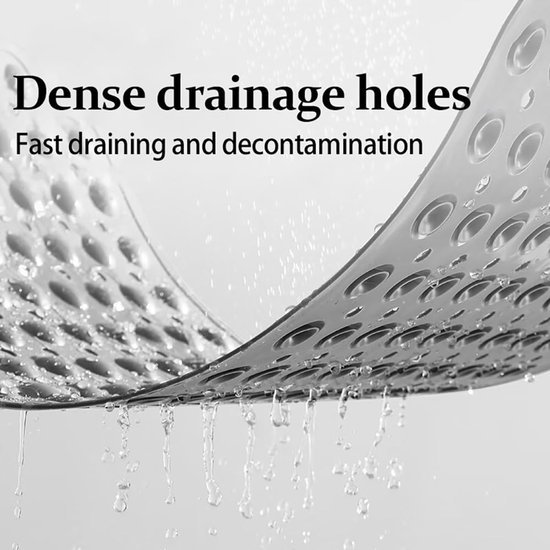 Unyqoos® Grijze antislip douchemat met voetmassage en schimmelbestendigheid voor badkamer