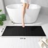 Unyqoos® Zwarte Antislip Badmat voor Badkamer en Douche, 43 x 120 cm, Wasbaar en Veilig