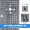 Unyqoos® Antislip Douchemat 70x70 cm Grijs met Zuignappen en Afvoergaten