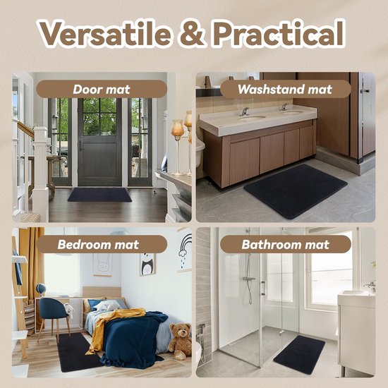 550x550-20719.jpg Unyqoos® Zachte en Absorberende Badmat met Antislip voor Veiligheid in de Badkamer