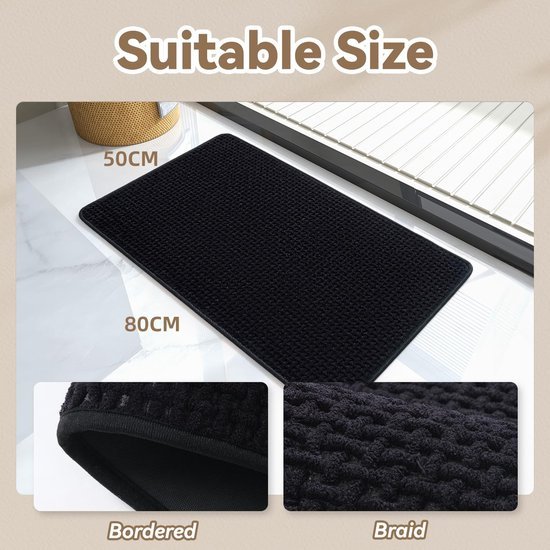 550x550-20720.jpg Unyqoos® Zachte en Absorberende Badmat met Antislip voor Veiligheid in de Badkamer