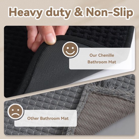 550x550-20721.jpg Unyqoos® Zachte en Absorberende Badmat met Antislip voor Veiligheid in de Badkamer