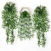 Unyqoos ® Levensechte Hangende Groene Kamerplanten voor Binnen- en Buitendecoratie, Set van 3 Stuks