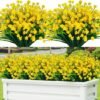 Unyqoos ® Levensechte Kunstbloemen Set van 9 Bundels voor Binnen en Buiten Decoratie, UV-bestendig, Waterdicht, Geel