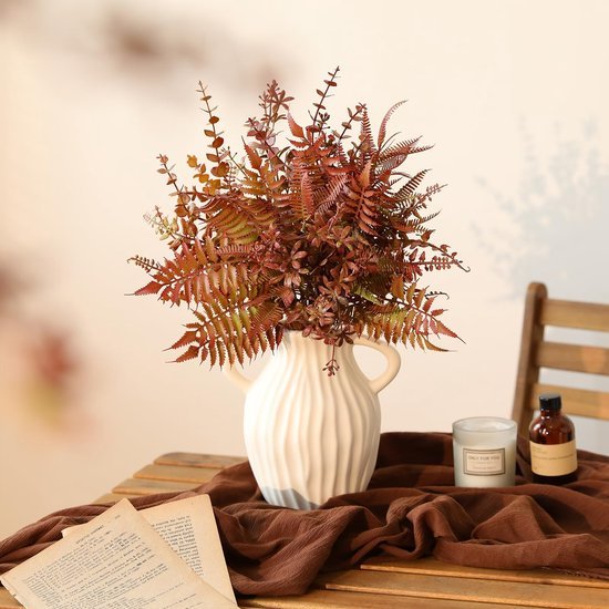 Unyqoos ® Kunstmatige Groene Mix van Diverse Decoratieve Plantenstelen voor Binnen en Buiten