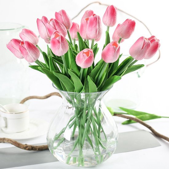 Unyqoos ® Adembenemend Realistische Kunstbloemen Tulpen voor Prachtige Bloemstukken en Decoraties