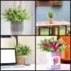 Unyqoos ® Set van 6 Realistisch Uitziende Hangende Kunstplanten voor Binnen en Buiten Decoratie