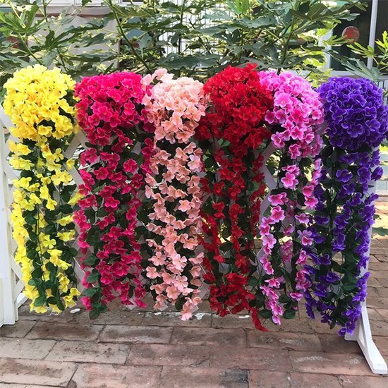 Unyqoos ® Levensechte Kunstbloemen Hangende Blauweregen voor Bruiloften en Tuindecoratie