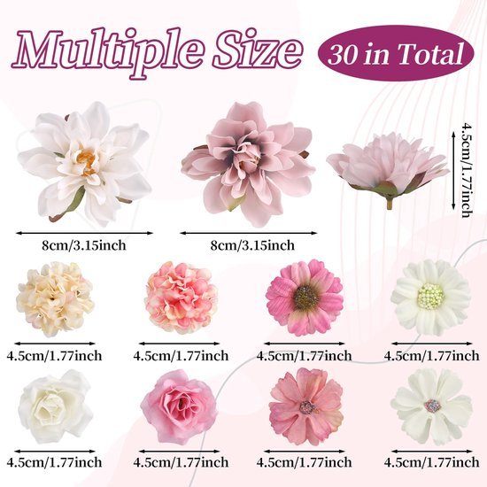 Unyqoos ® Kleurrijke Set Kunstbloemen voor Creatieve Doe-Het-Zelf Projecten en Decoraties