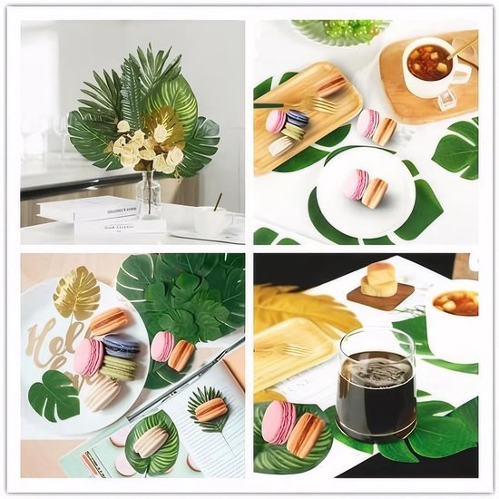 550x550-20826.jpg Unyqoos® Set van 66 kunstbladeren voor tropische feestdecoratie en interieur