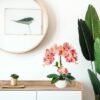 Unyqoos® Onderhoudsvriendelijke kunstorchidee in elegante keramische pot van 40 cm