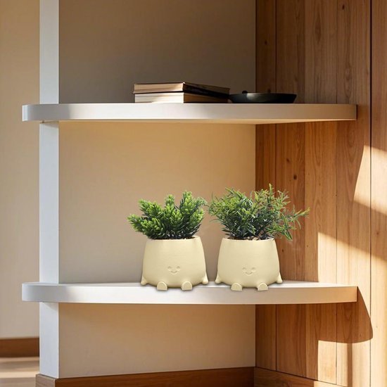 550x550-20878.jpg Unyqoos® Set van twee vrolijke kunstplanten met pot voor decoratie in huis