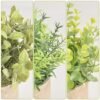 Unyqoos® Set van Drie Kunststof Eucalyptus Planten in Pot voor Interieurdecoratie, groente, 22 cm, 3stuks