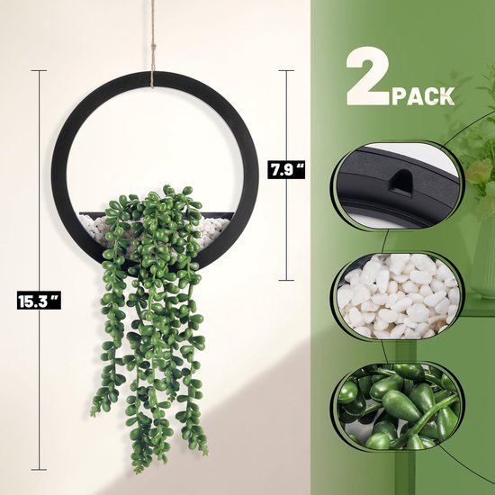 550x550-20912.jpg Unyqoos® Set van twee decoratieve kunstplanten voor binnen en buiten met parelsnoer