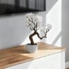 Unyqoos® Realistische kunstbloesem in stenen pot voor stijlvolle interieurdecoratie