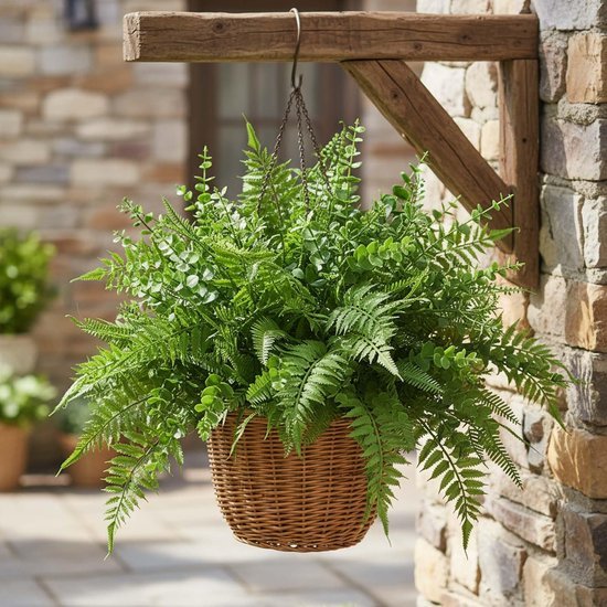 550x550-20953.jpg Unyqoos® Set van 12 Groene Kunstplanten voor Decoratieve Toepassingen Binnen en Buiten