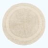 550x550-20985.jpg Unyqoos® Ronde crèmekleurige badmat van katoen met omkeerbaar design van 80 cm