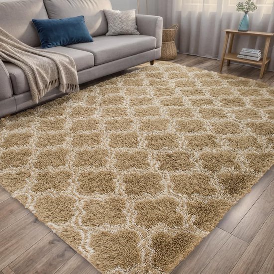 550x550-20997.jpg Unyqoos® Zacht en Pluizig Tapijt voor Woonkamer en Slaapkamer met Antisliplaag