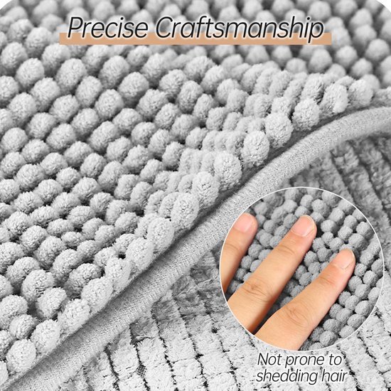 550x550-21001.jpg Unyqoos® Zachte en absorberende badmat van chenille met antislip voor badkamer